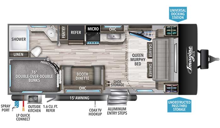 Imagine XLS 21BHE floorplan diagram