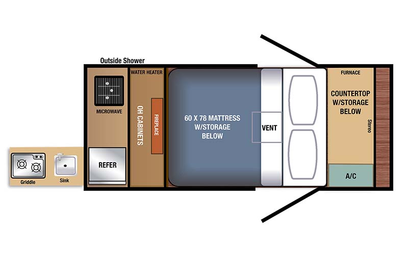 Braxton Creek Bushwhacker 12ROK floorplan diagram.