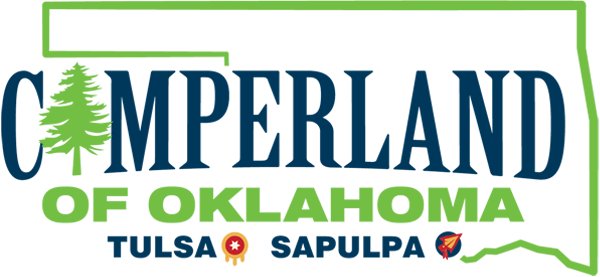 Logo for Camperland of Oklahoma, and RV dealer in Tulsa and Sapulpa.