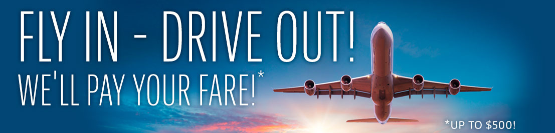 Fly-in and drive-out, we will pay your airfare up to $500 when you fly in from out of town to purchase this motorhome.