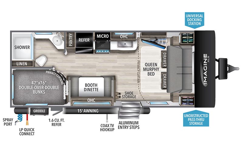 Imagine XLS 21BHE floor plan diagram