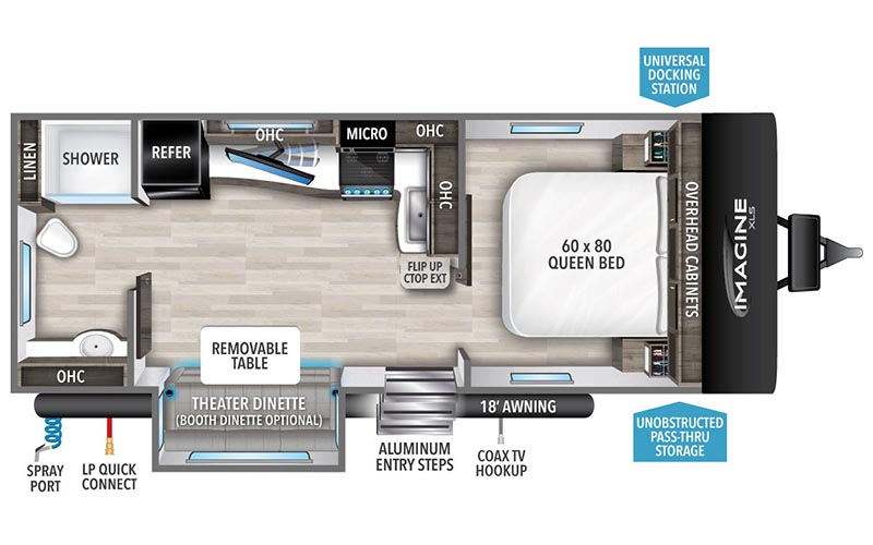 Imagine XLS 22RBE floor plan diagram