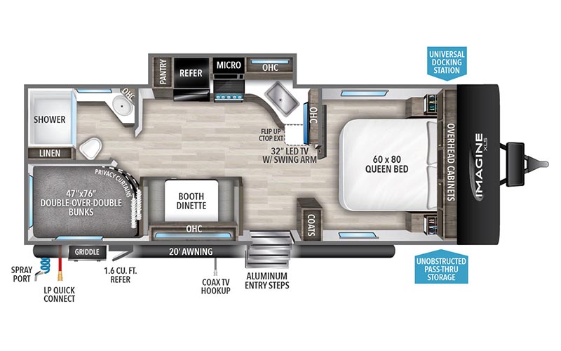 Imagine XLS 23BHE floor plan diagram