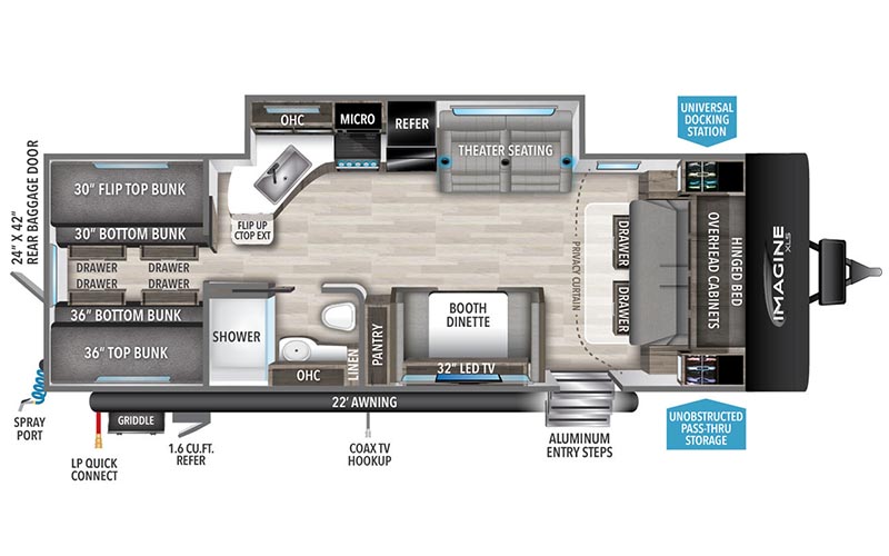 Imagine XLS 25BHE floor plan diagram