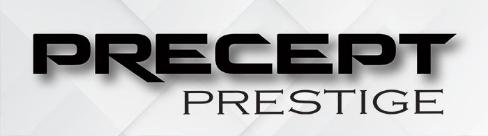 Jayco Precept Prestige gas Class A motorhome logo.