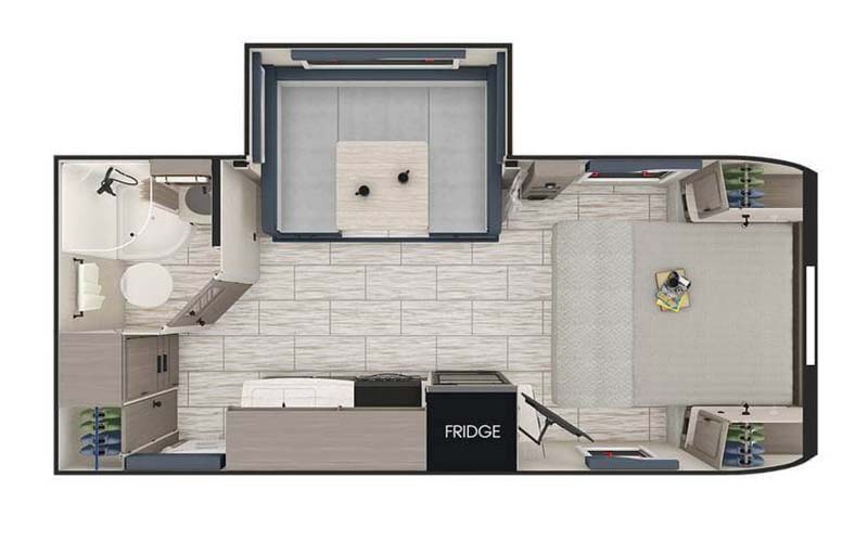 Lance 1995 travel trailer floorplan diagram.