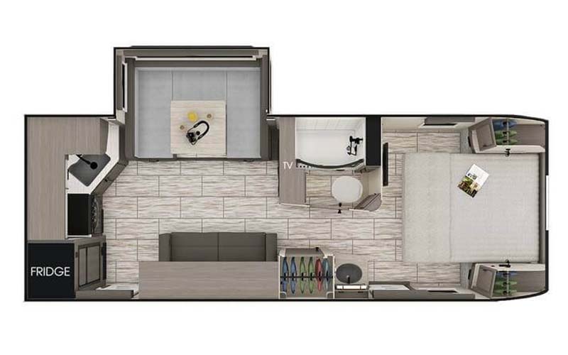 Lance 2285 travel trailer floorplan diagram.