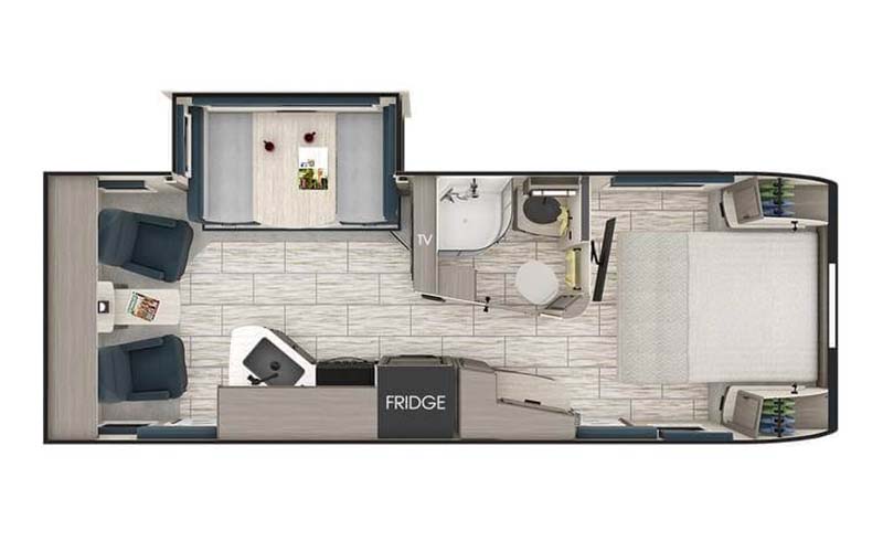 Lance 2375 travel trailer floorplan diagram.