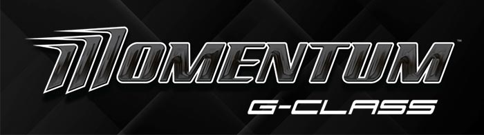 Momentum G-Class fifth wheel toy hauler logo.