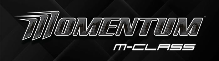 Grand Design Momentum M-Class toy hauler logo.