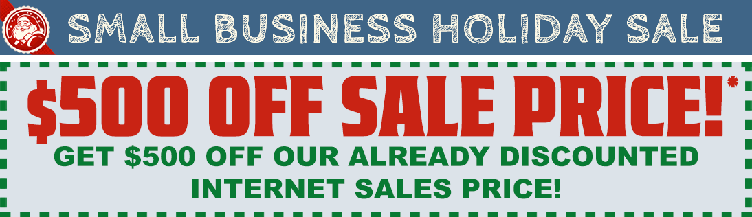 Small business holiday sale: Take $500 off the already discounted price of any new or used RV. See details below.
