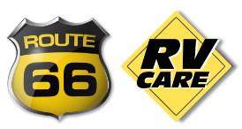Route 66 and RV Care logo
