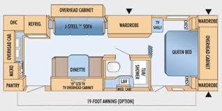floorplan image of 2009 Jayco JayFeather 242 Travel Trailer