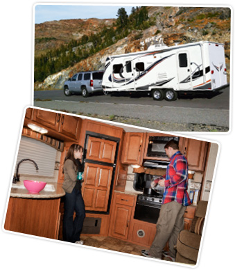 travel trailer montage
