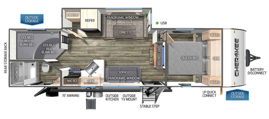 PRE-OWNED 2021 FOREST RIVER CHEROKEE 274BRB - Cold Springs RV