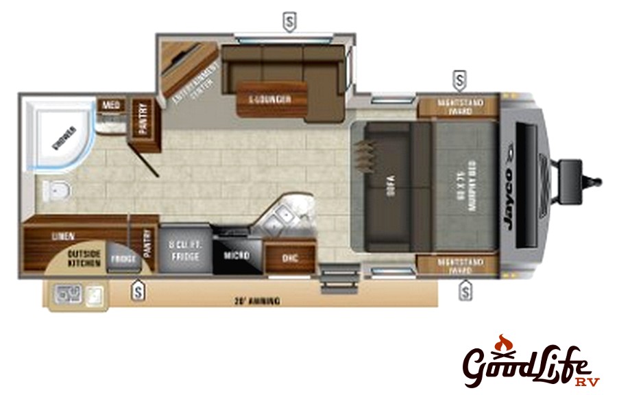 2020 Jayco White Hawk 23MRB Floorplan