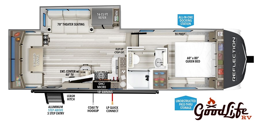 2026 Grand Design Reflection 150 Series 260RD Floorplan
