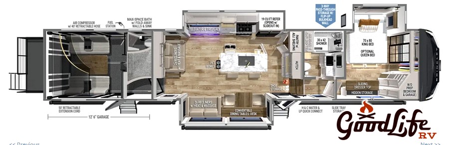 2025 Brinkley RV Model G 4100 Floorplan