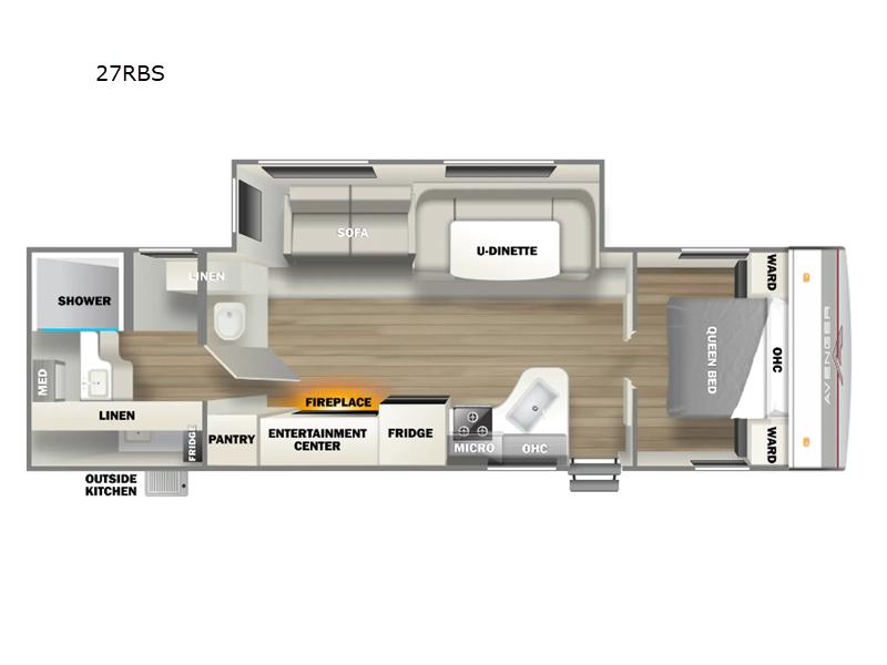 2019 Avenger ATI Series 27RBS Floorplan
