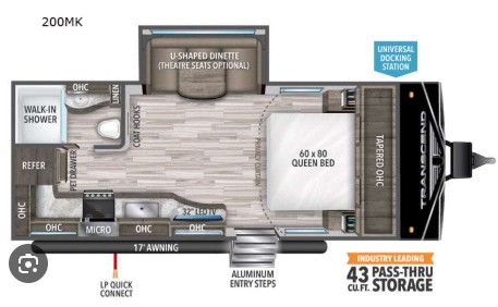 2021 Grand Design Transcend 200MK Floorplan