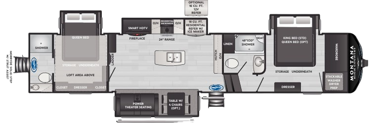 2024 Keystone Montana HC381TB Floorplan