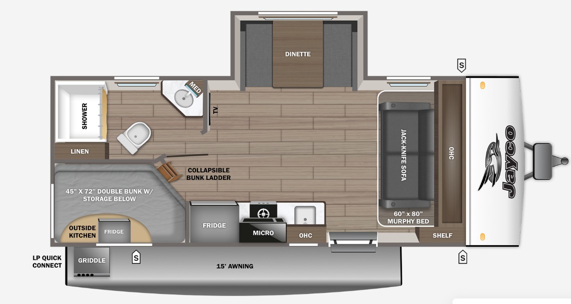 2026 Jayco Jay Feather Air 19MBS Floorplan
