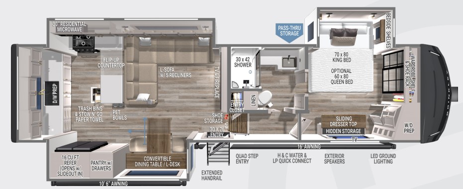 2026 Brinkley Rv Model Z 3200 Floorplan