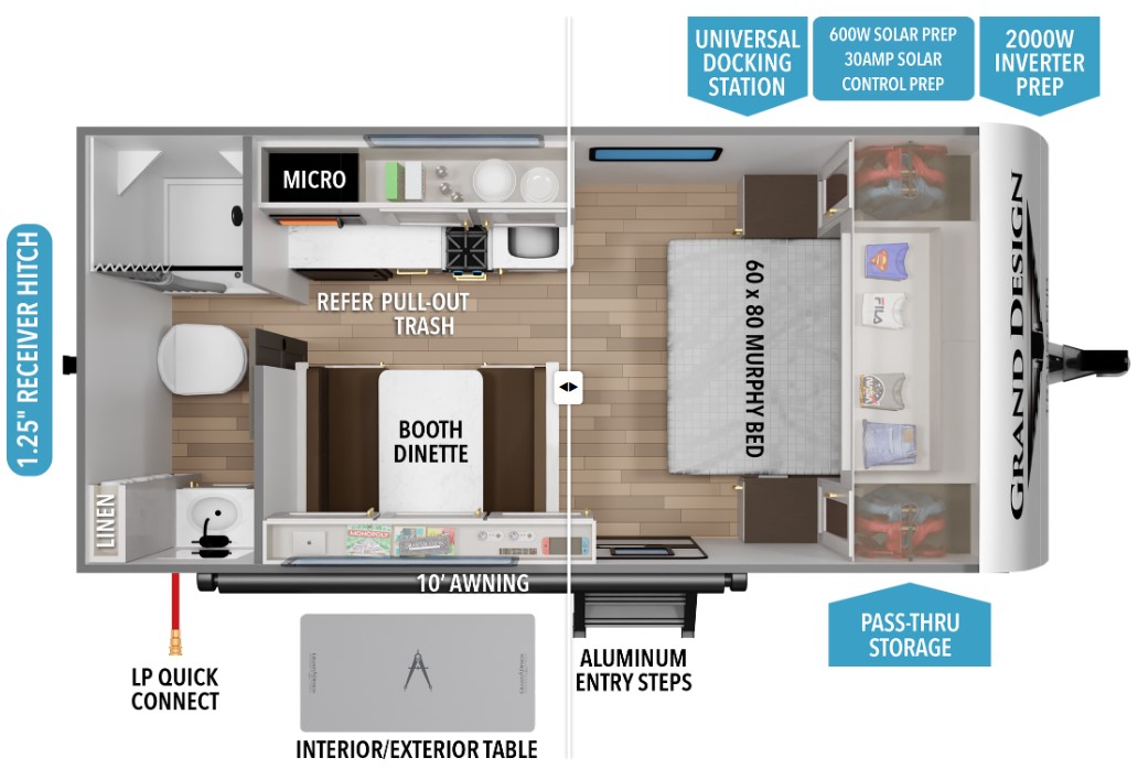 2026 Grand Design Transcend One 151RB Floorplan