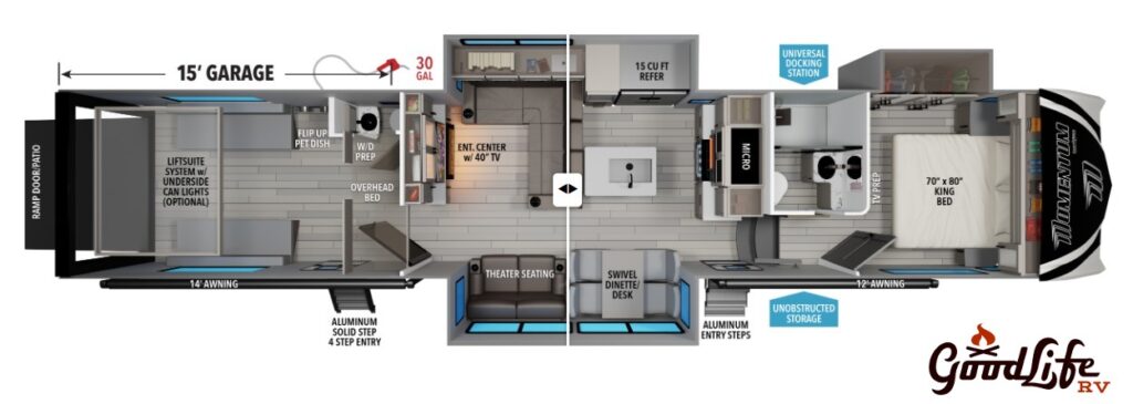 2026 Grand Design Momentum G-Class 394G Floorplan