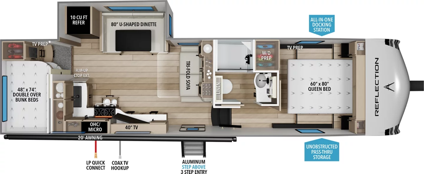2027 Grand Design Reflection 27BH Floorplan