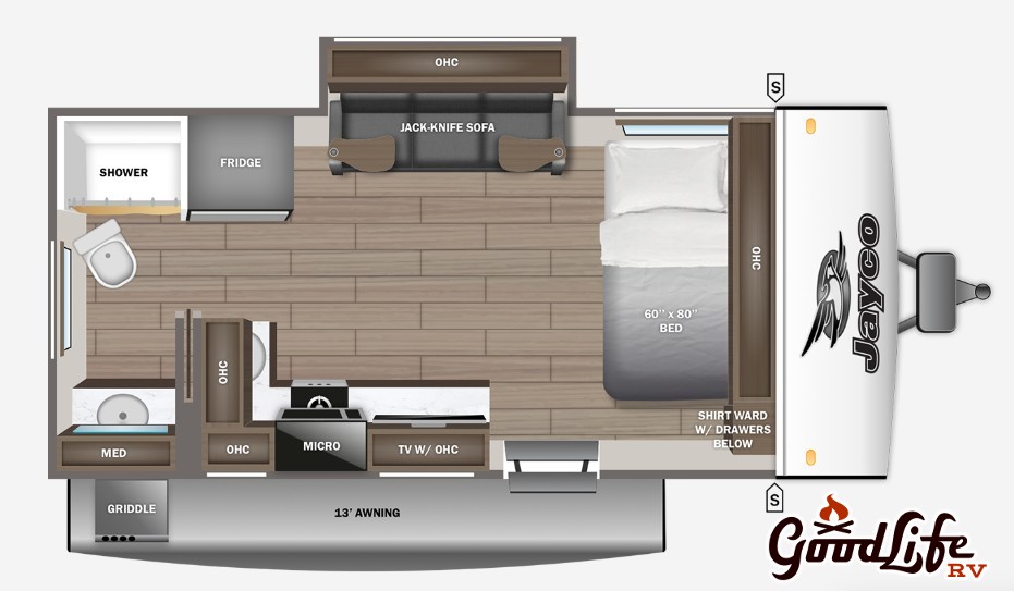 2026 Jayco Jay Feather Air 16RB Floorplan