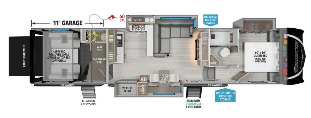 2025 Grand Design Momentum M-Class 344M Floorplan