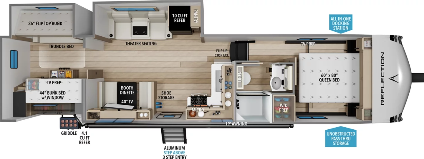2027 Grand Design Reflection 32BH Floorplan