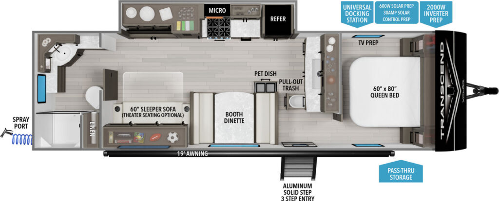 2026 Grand Design Transcend XPLOR 26RBX Floorplan