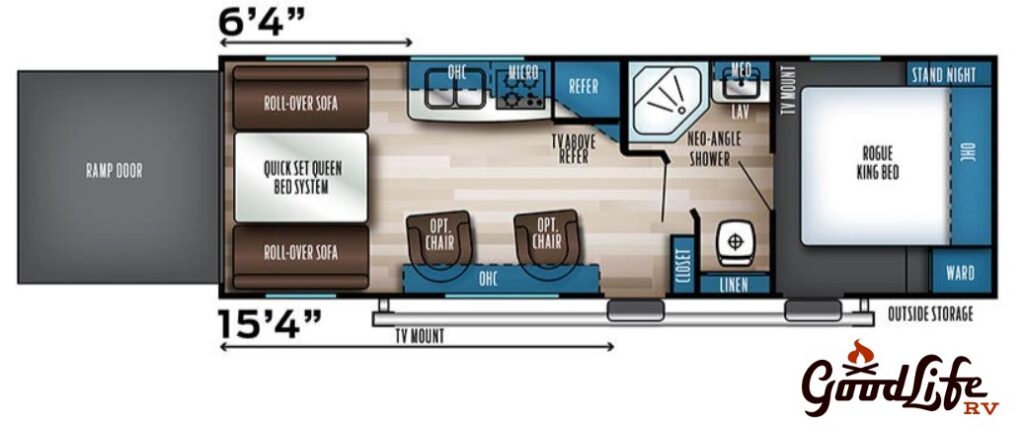 2022 Forest River Vengeance Rogue 25V Floorplan