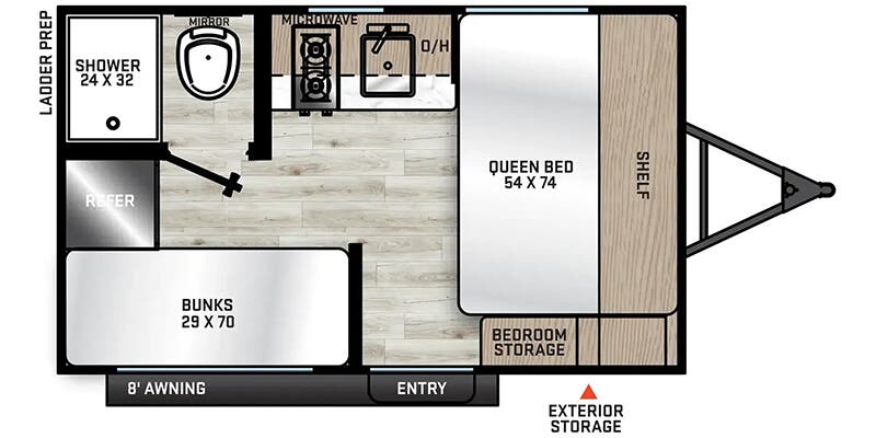 2025 Coachmen Catalina 134BHX Floorplan
