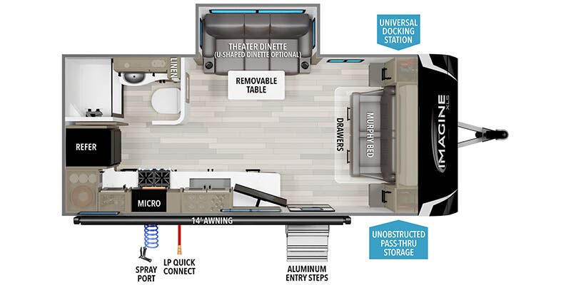 2025 Grand Design Imagine 17MKE Floorplan