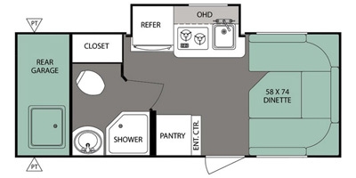 2016 Forest River Rpod 183G Floorplan