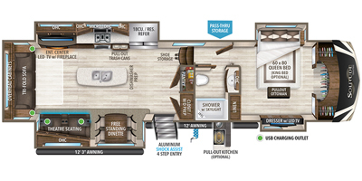 2021 Grand Design Solitude 385GK Floorplan