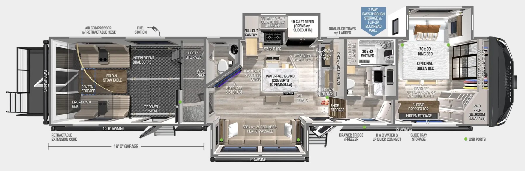 2025 Brinkley RV Model G 4000 Floorplan