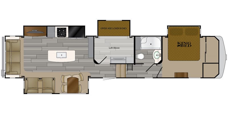 floorplan image of 2018 HEARTLAND RV BIG HORN TRAVELER 39 MB