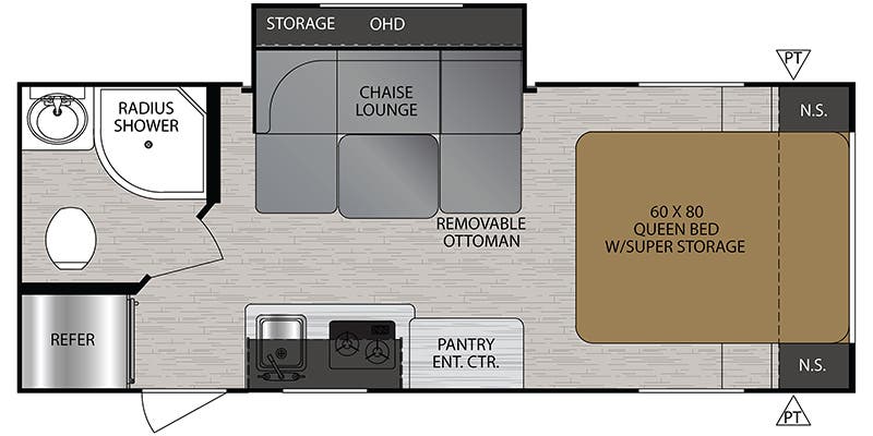 floorplan image of 2019 FOREST RIVER NO BOUNDARIES 19.5