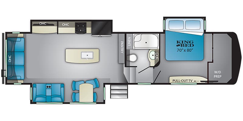 floorplan image of 2018 HEARTLAND RV GATEWAY 3200 RLS