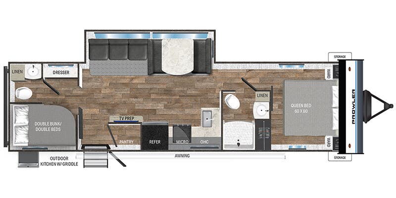 floorplan image of 2025 HEARTLAND RV PROWLER 3211 BH