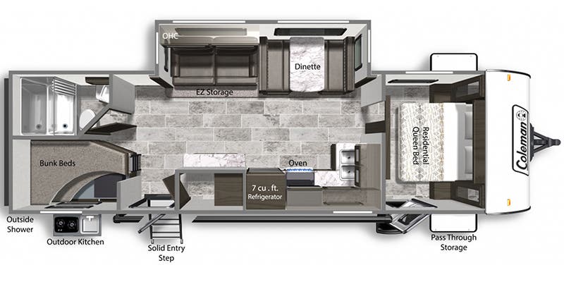 floorplan image of 2021 DUTCHMEN RV COLEMAN LIGHT 2835 BH