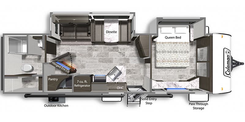 floorplan image of 2022 DUTCHMEN RV COLEMAN LIGHT 3055 BS