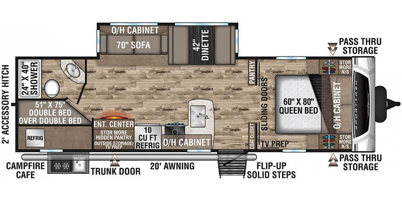 floorplan image of 2021 VENTURE RV SPORT TREK 281 VBH