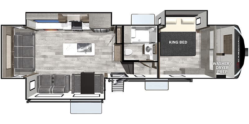 floorplan image of 2023 FOREST RIVER CARDINAL LIMITED 312 RLLE