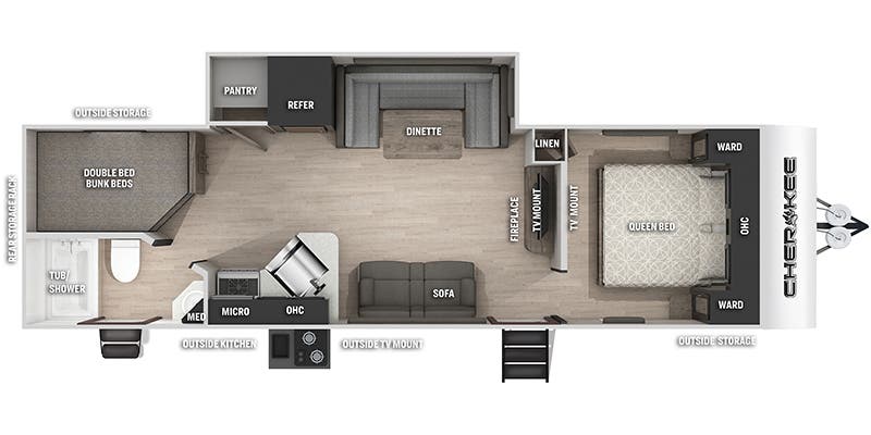 floorplan image of 2022 CHEROKEE LIMITED 274 BRB