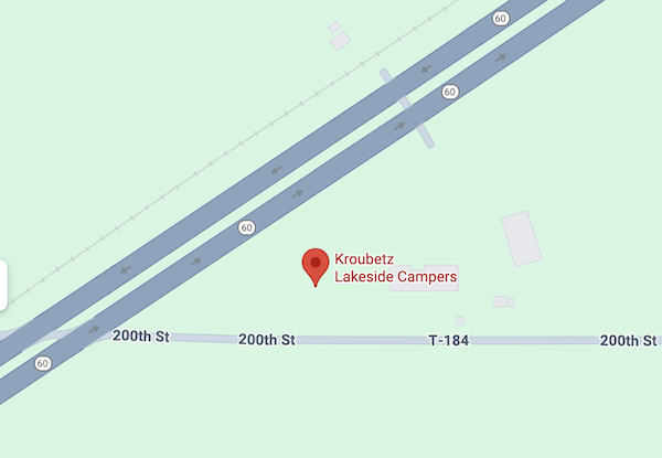 Map to Kroubetz RV